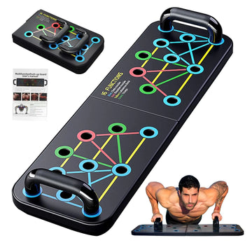 Foldable Multi-Function Pushup Trainer for Home & Gym