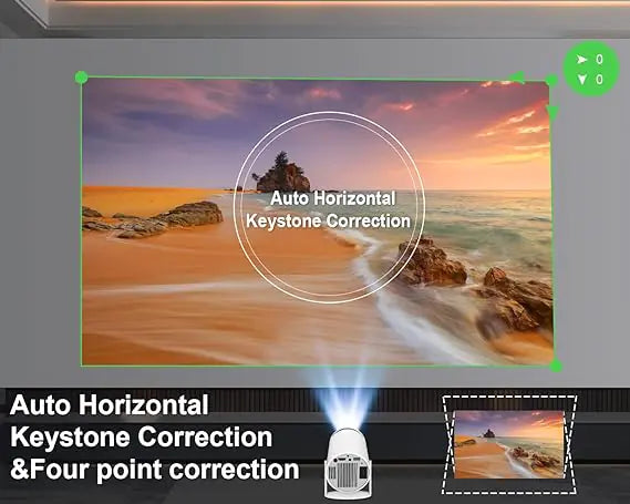 Compact 4K Smart Projector with WiFi6 & BT 5.0